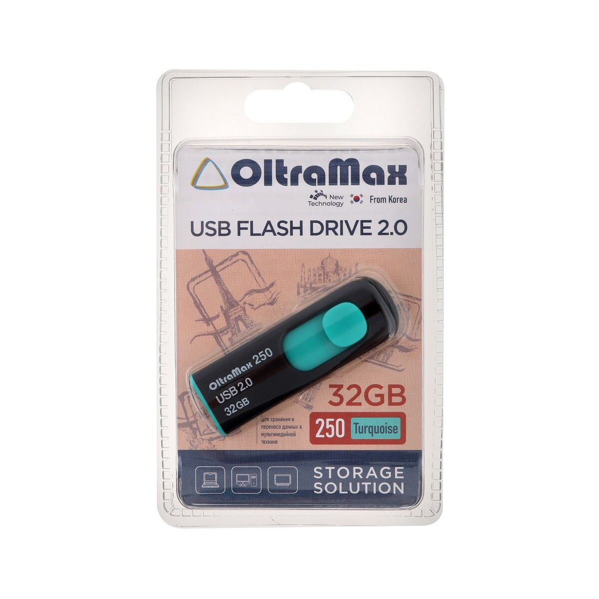 Флешка oltramax 250, 32 гб, usb2.0, чт до 15 мб/с, зап до 8 мб/с, бирюзовая, Бирюзовый
Флешка oltramax 250, 32 гб, usb2.0, чт до 15 мб/с, зап до 8 мб/с, бирюзовая, Бирюзовый