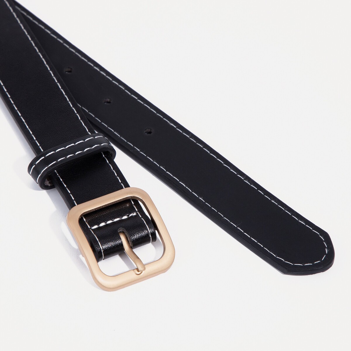 фото Ремень женский, ширина 2,7 см, пряжка металл, цвет черный no brand