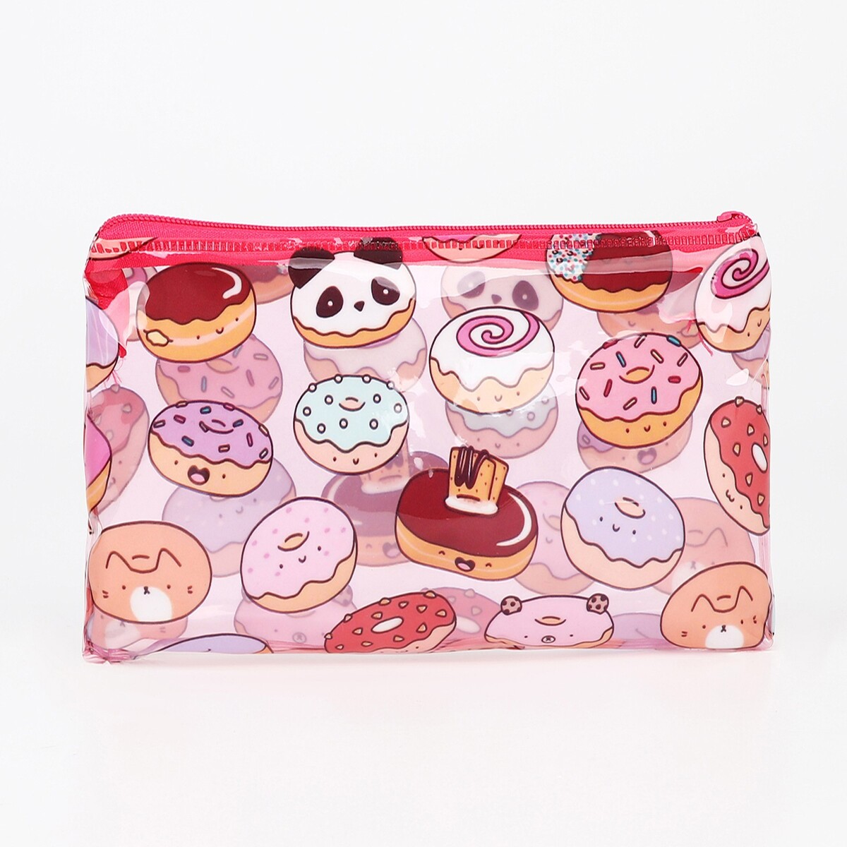 фото Косметичка-пенал на молнии, цвет розовый no brand