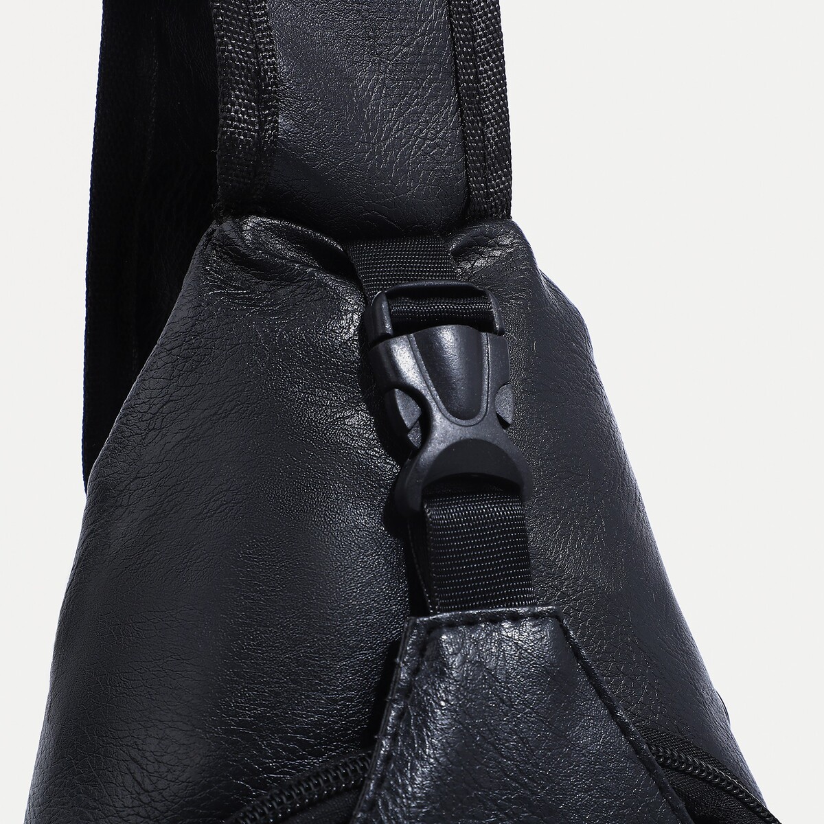 фото Сумка слинг мужская из искусственной кожи, с usb, цвет черный no brand