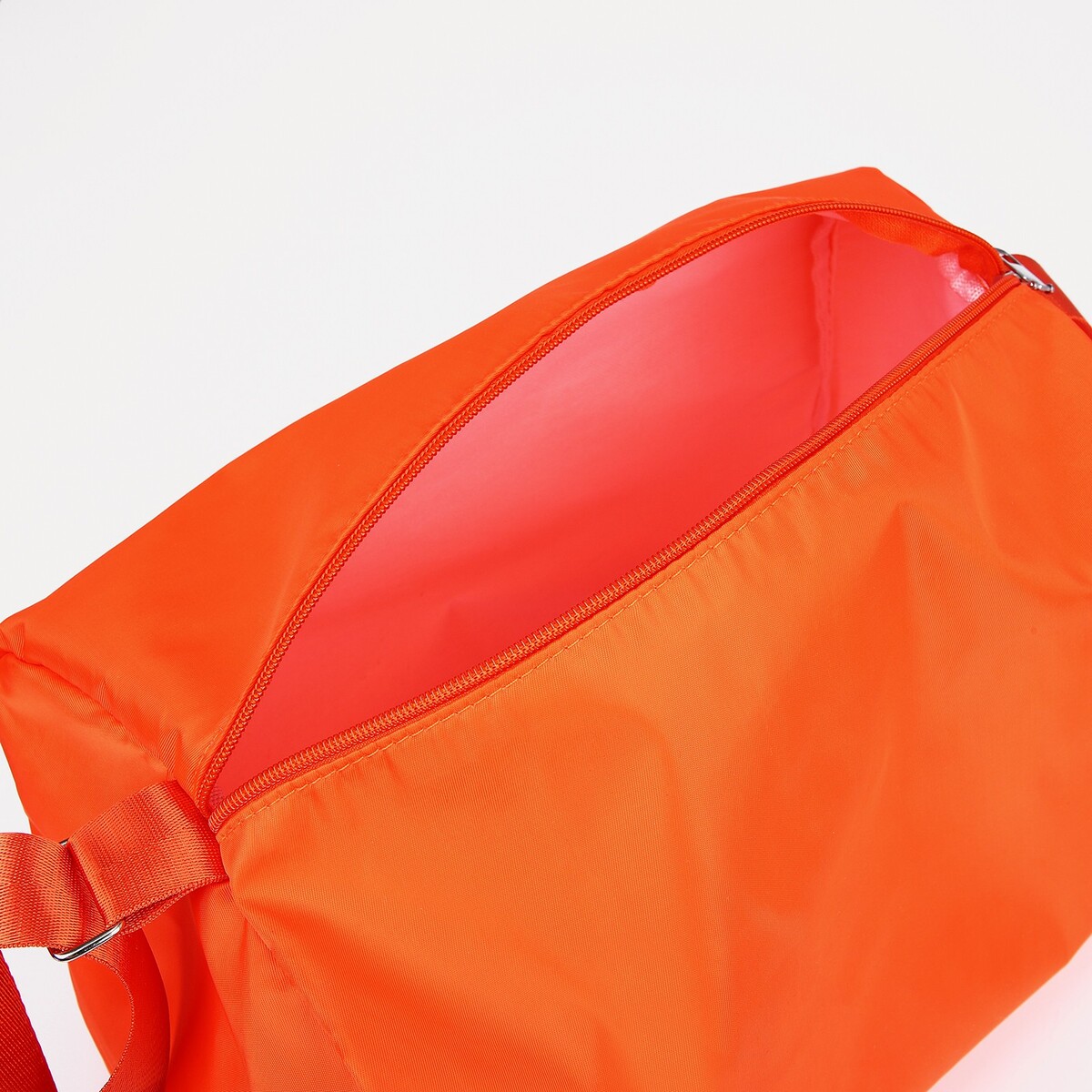 фото Сумка спортивная на молнии, регулируемый ремень, цвет оранжевый no brand