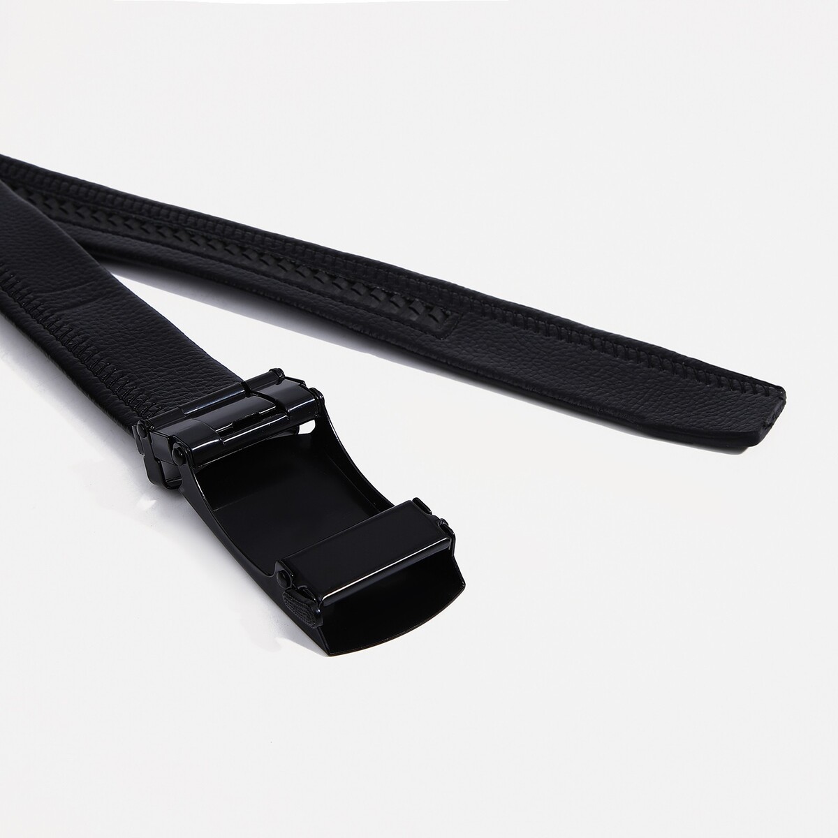 фото Ремень мужской, ширина 3,5 см, автомат, цвет черный no brand