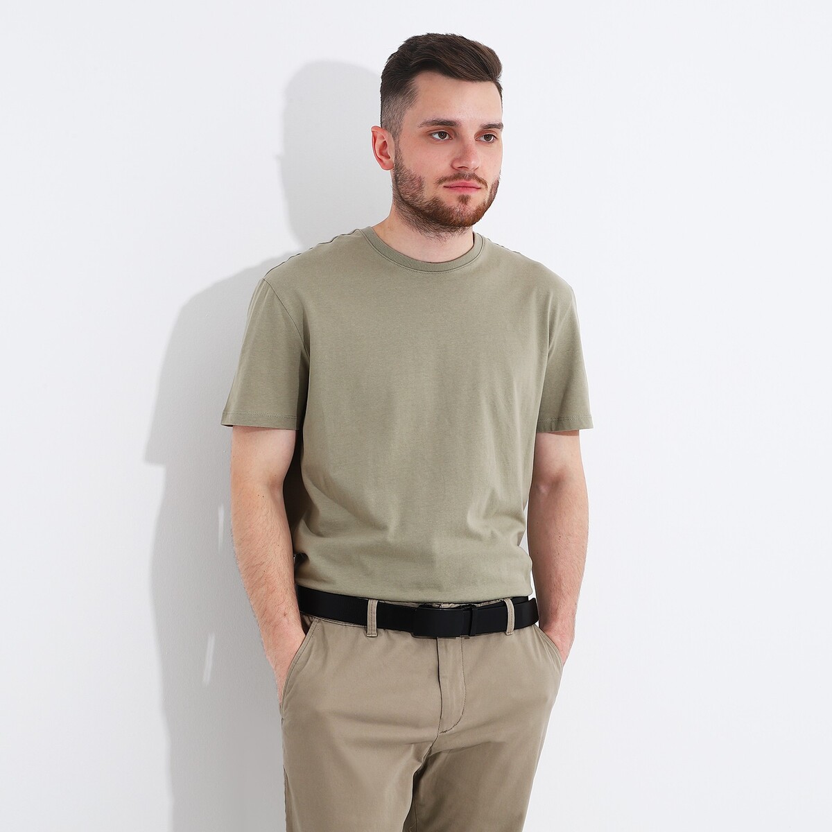 фото Ремень мужской, ширина 3,5 см, автомат, цвет черный no brand