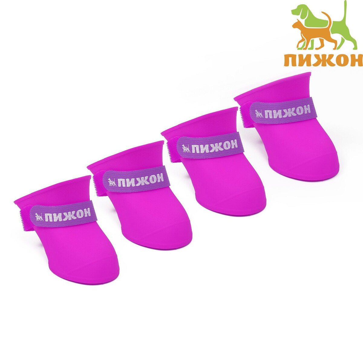 фото Сапоги резиновые пижон, набор 4 шт., р-р s (подошва 4 х 3 см), фиолетовые