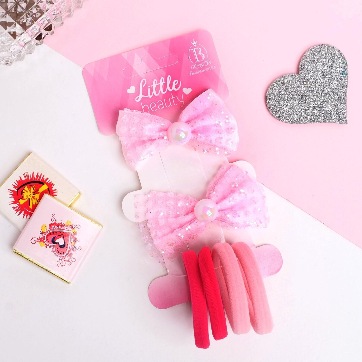 Набор для волос, Розовый 
Набор для волос, Розовый