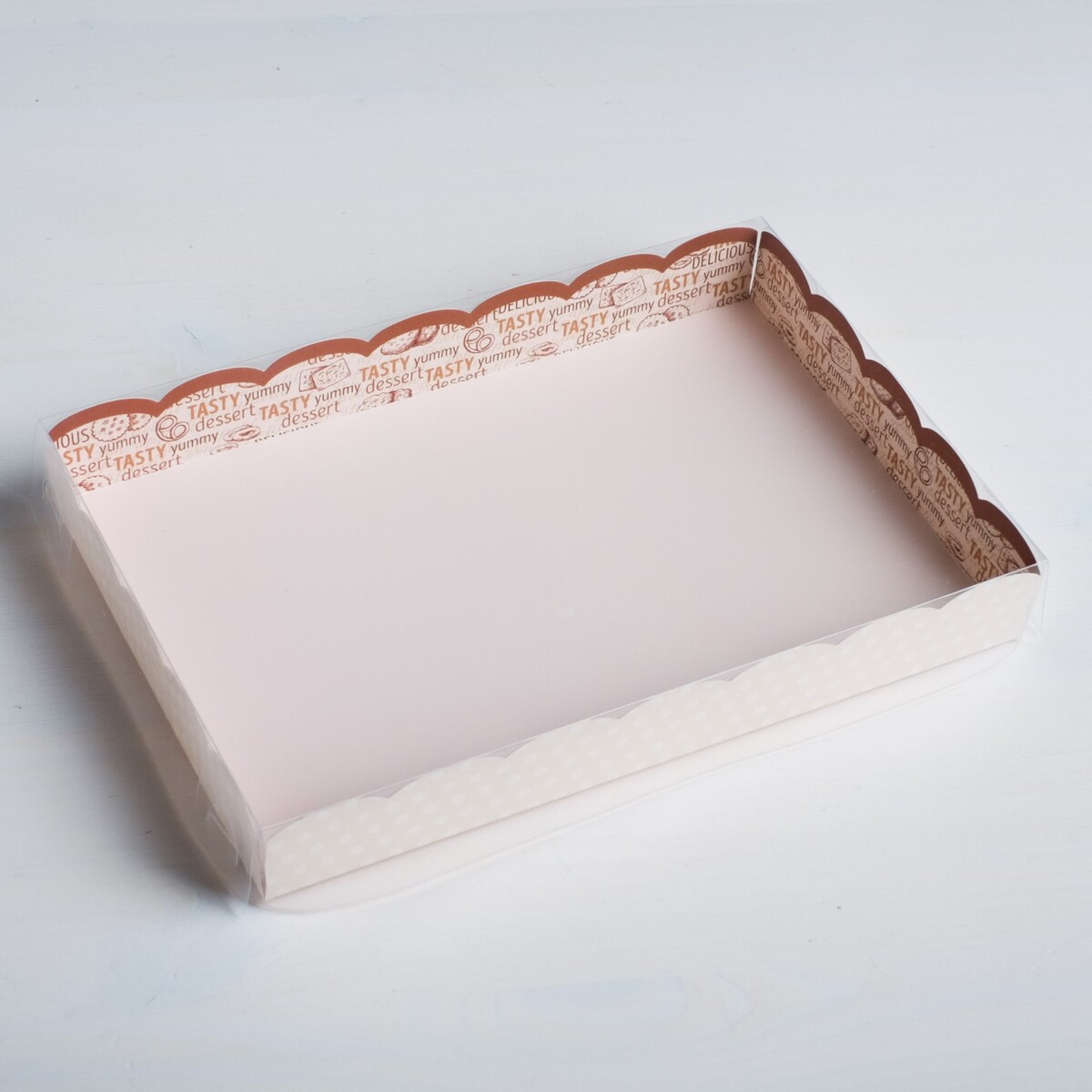 Коробка для кондитерских изделий с pvc-крышкой tasty, 22 × 15 × 3 см, Розовый
Коробка для кондитерских изделий с pvc-крышкой tasty, 22 × 15 × 3 см, Розовый