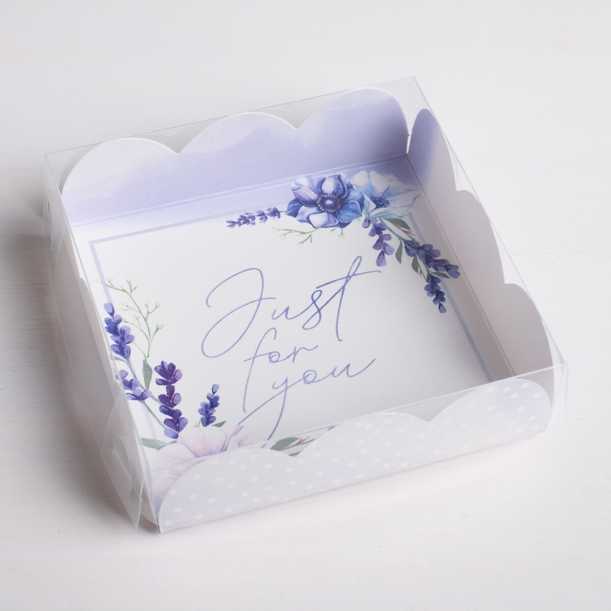 Коробка для кондитерских изделий с pvc-крышкой just for you, 10,5 × 10,5 × 3 см, Сиреневый
Коробка для кондитерских изделий с pvc-крышкой just for you, 10,5 × 10,5 × 3 см, Сиреневый