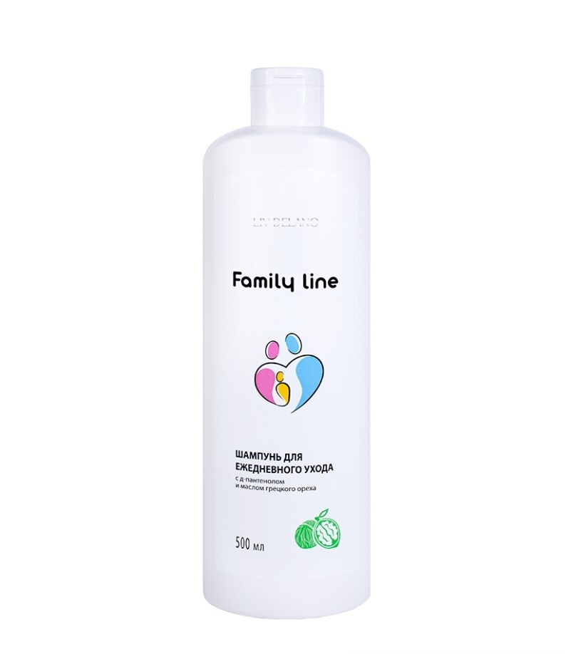 Family line шампунь для ежедневного ухода с д-пантенолом и маслом грецкого ореха, 500 мл
Family line шампунь для ежедневного ухода с д-пантенолом и маслом грецкого ореха, 500 мл