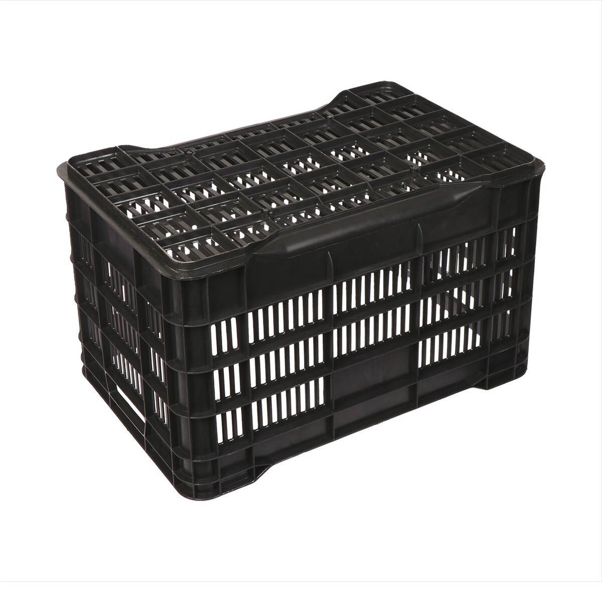 фото Ящик универсальный, пластиковый, 51 × 34 × 30 см, на 30 кг, черный no brand