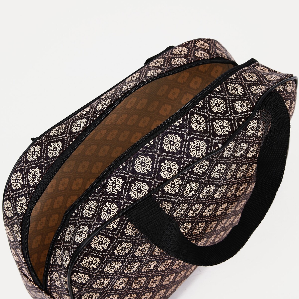 фото Косметичка на молнии, цвет коричневый no brand