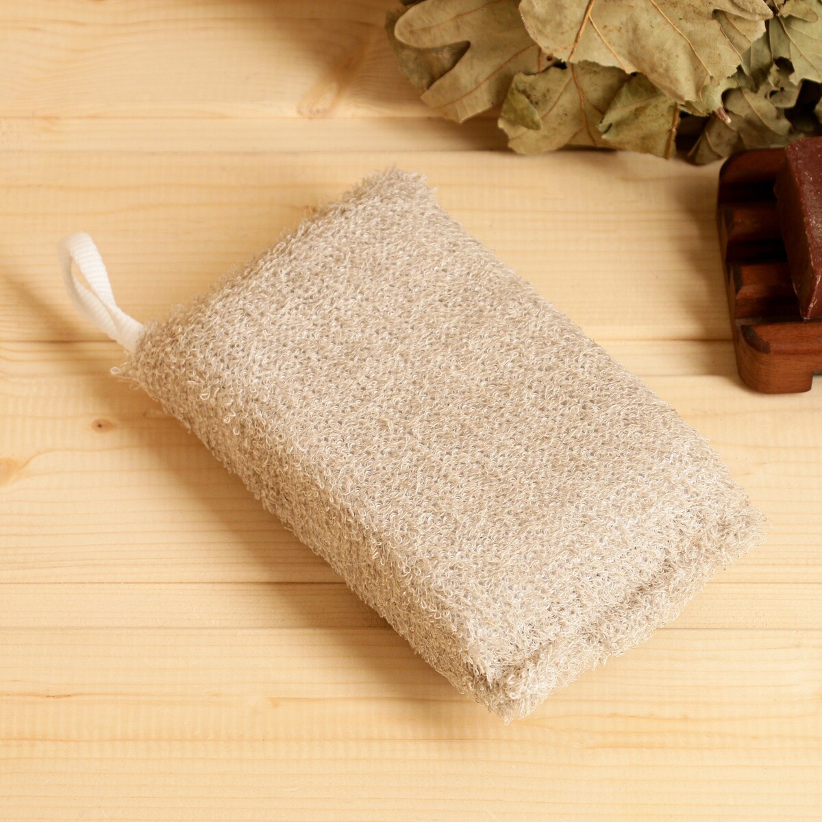 Мочалка вязаная, Серый 
Мочалка вязаная, Серый