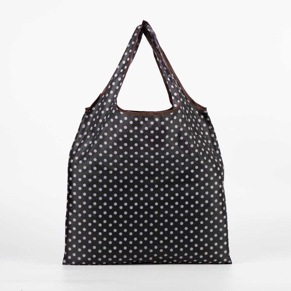 фото Сумка складная без застежки, с карабином, цвет черный no brand