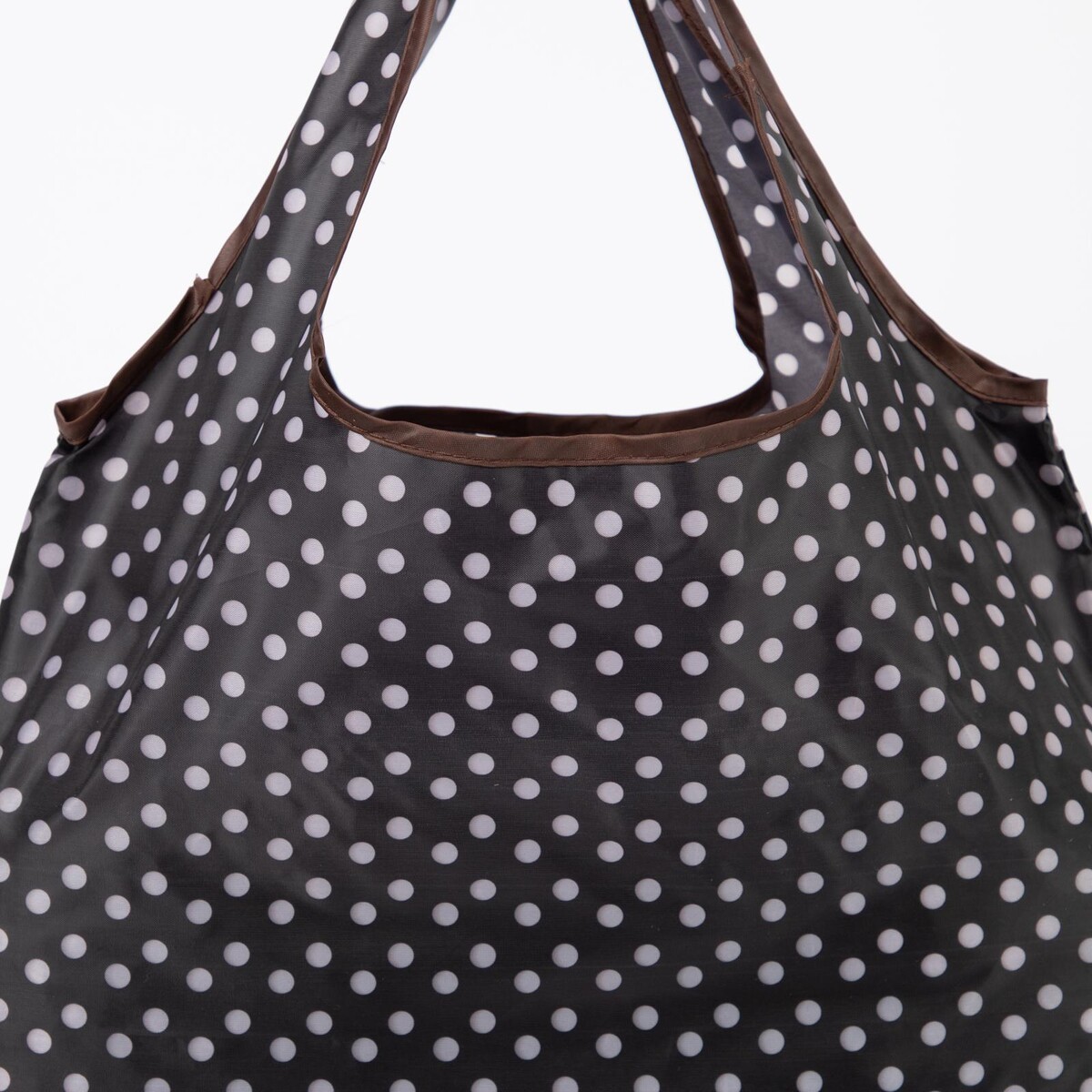 фото Сумка складная без застежки, с карабином, цвет черный no brand