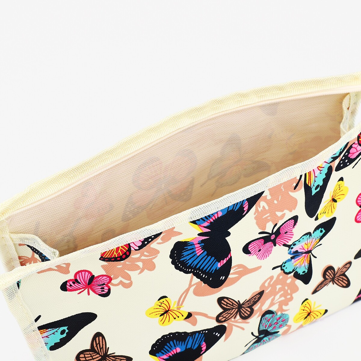 фото Косметичка на молнии, цвет бежевый no brand