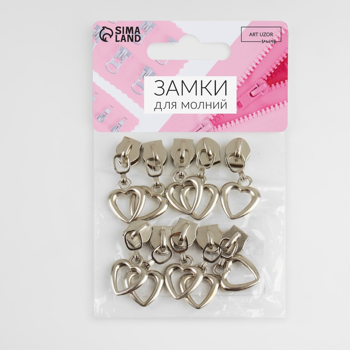 фото Замок галантерейный для молнии арт узор