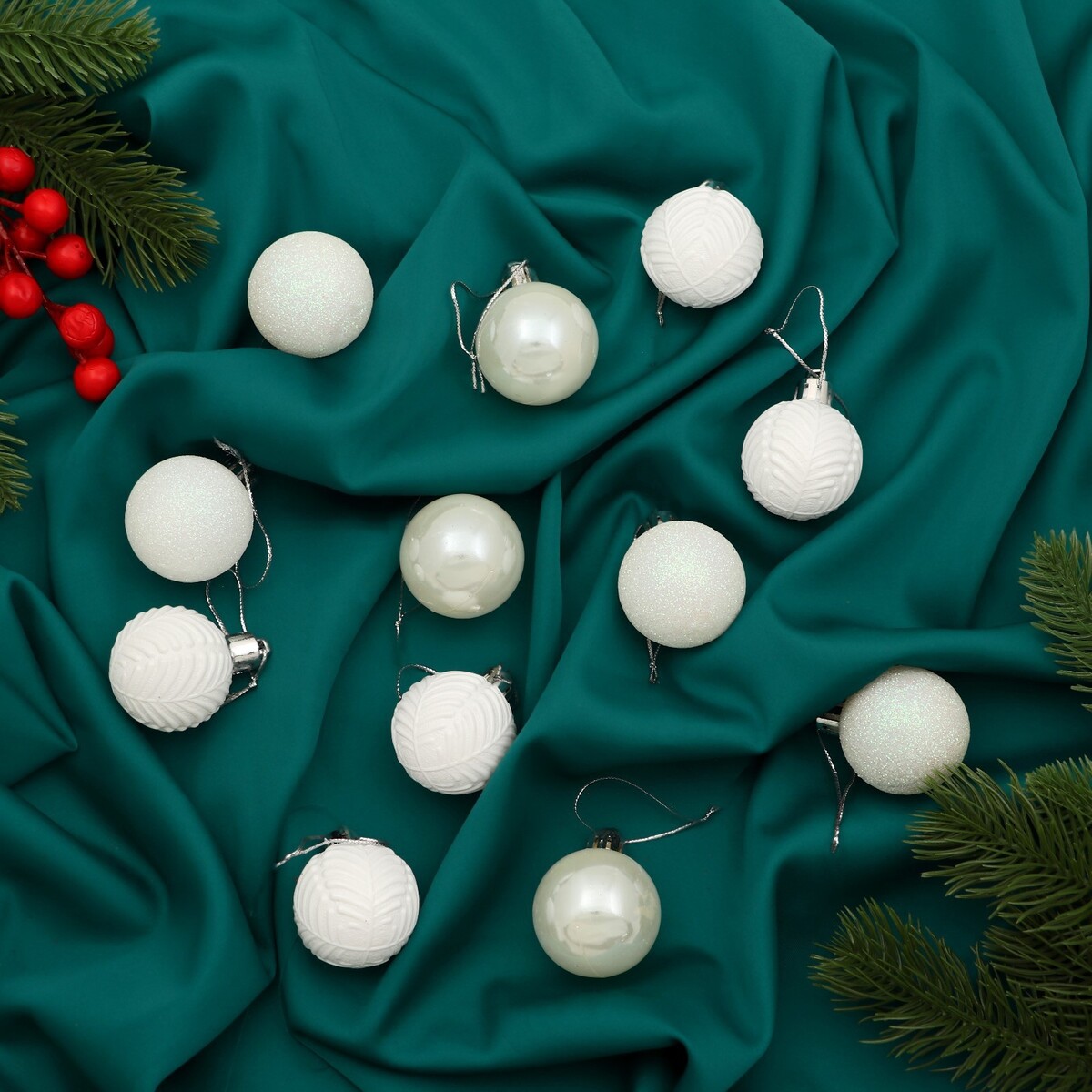 Ёлочные игрушки, Белый
Ёлочные игрушки, Белый