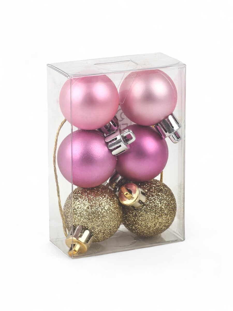 Шары елочные новогодние, пластик, d=3 см, 6 шт., розовые, золотые, Золотистый;розовый
Шары елочные новогодние, пластик, d=3 см, 6 шт., розовые, золотые, Золотистый;розовый