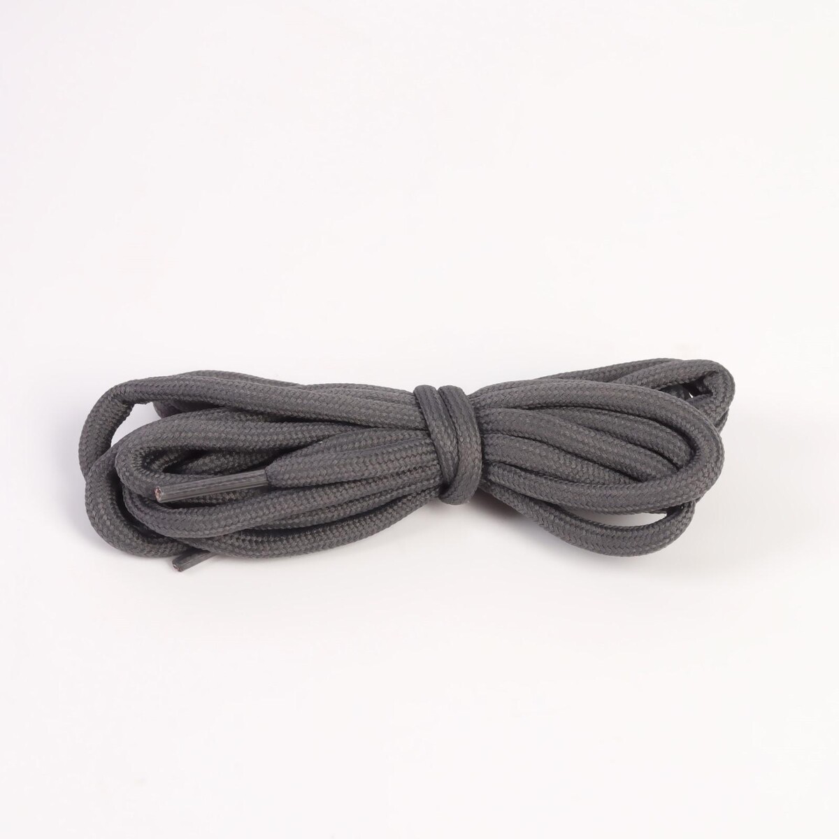 фото Шнурки для обуви, пара, круглые, d = 5 мм, 90 см, цвет темно-серый onlitop