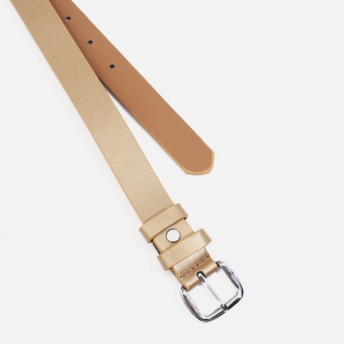 фото Ремень женский, ширина 2,5 см, винт, пряжка металл, цвет золотой no brand