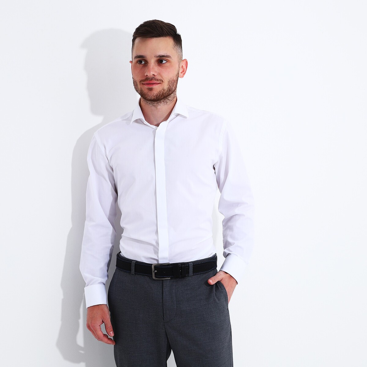 фото Ремень мужской, ширина 4 см, винт, пряжка металл, цвет черный no brand