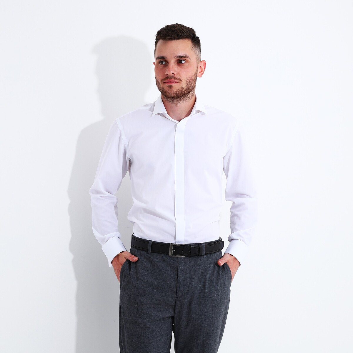 фото Ремень мужской, ширина 3,5 см, винт, пряжка металл, цвет черный no brand