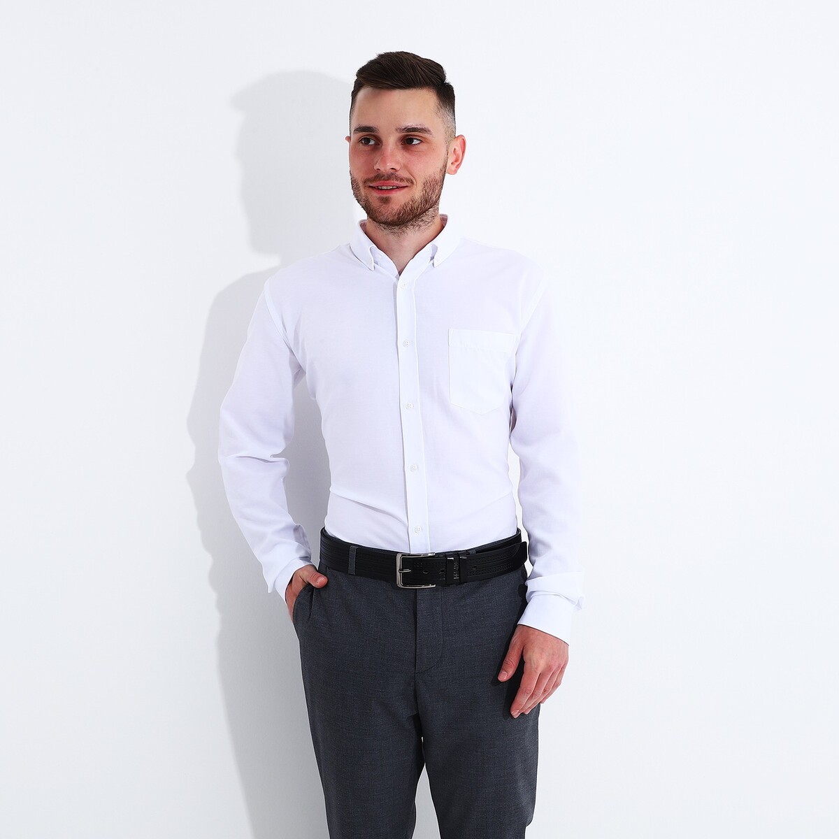 фото Ремень мужской, ширина 4 см, винт, пряжка металл, цвет черный no brand