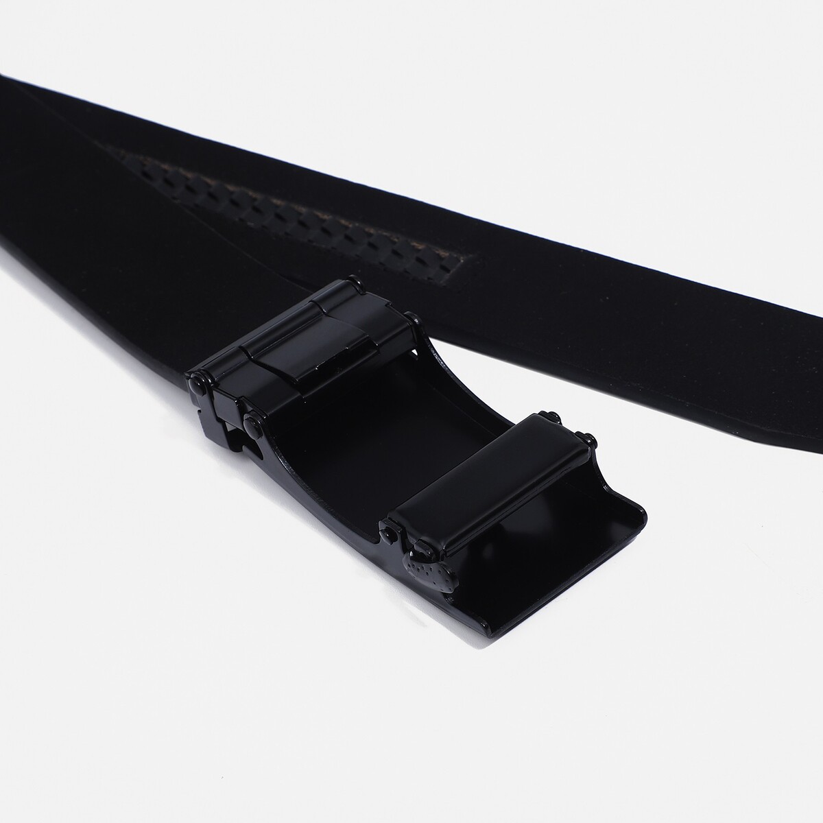 фото Ремень мужской, ширина 4 см, автомат, пряжка металл, цвет черный no brand