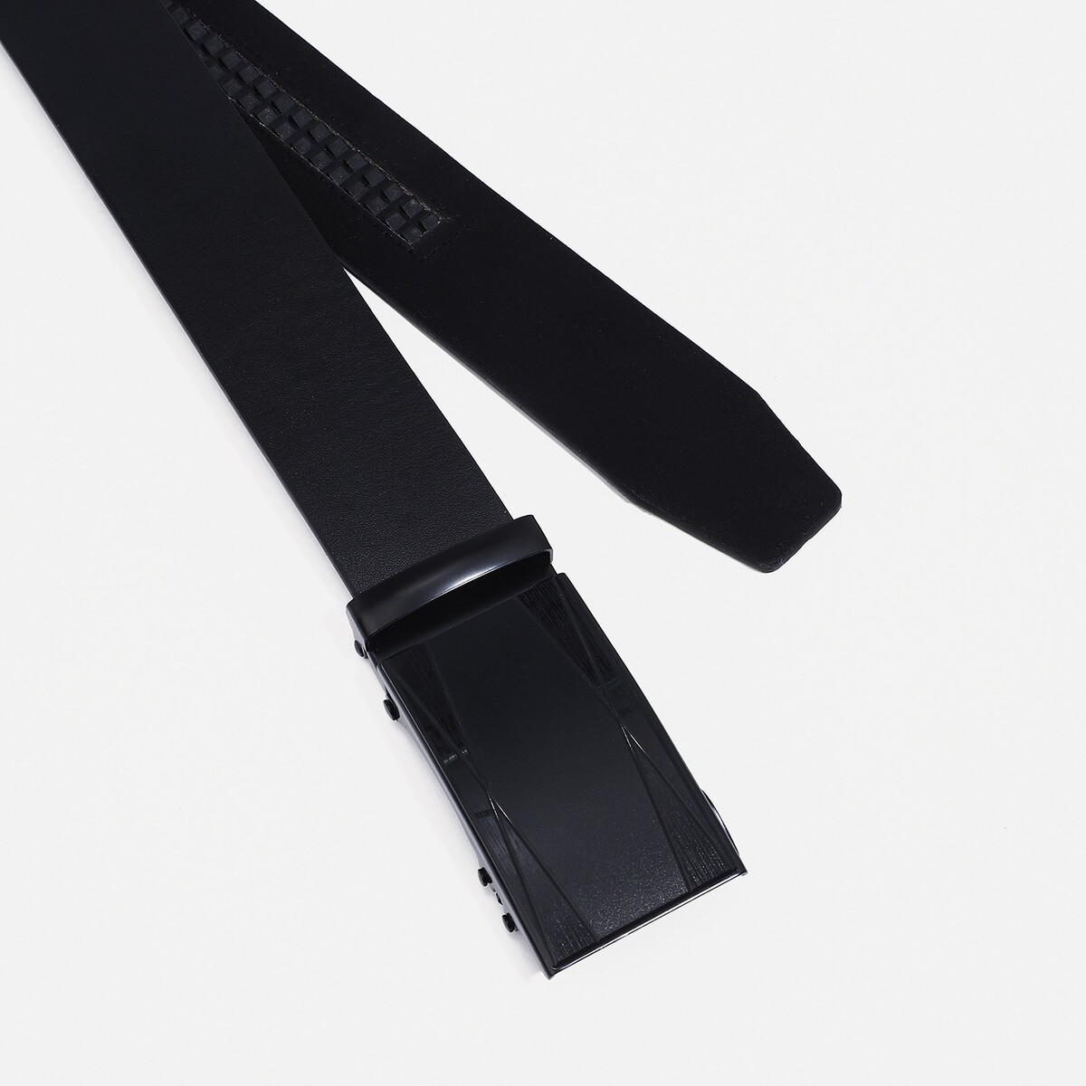 фото Ремень мужской, ширина 4 см, автомат, пряжка металл, цвет черный no brand