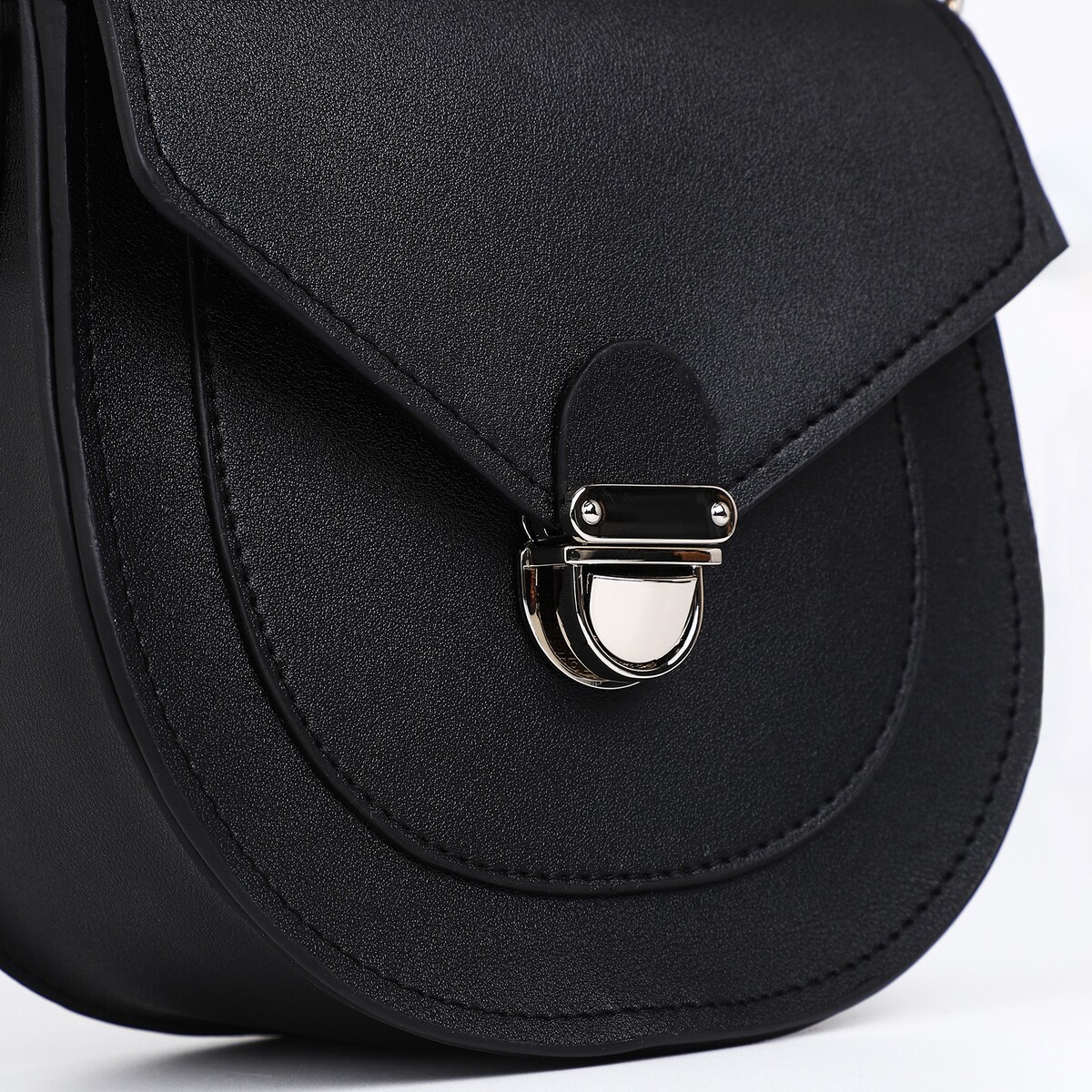 фото Сумка женская textura, мессенджер, маленький размер, цвет черный