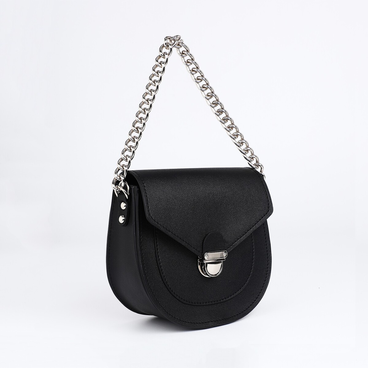 фото Сумка женская textura, мессенджер, маленький размер, цвет черный