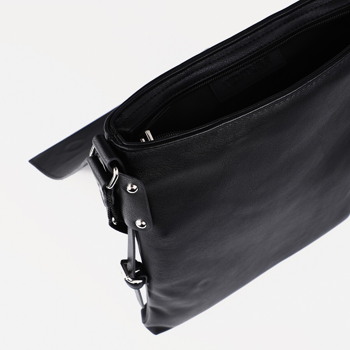 фото Сумка мужская textura через плечо, цвет черный