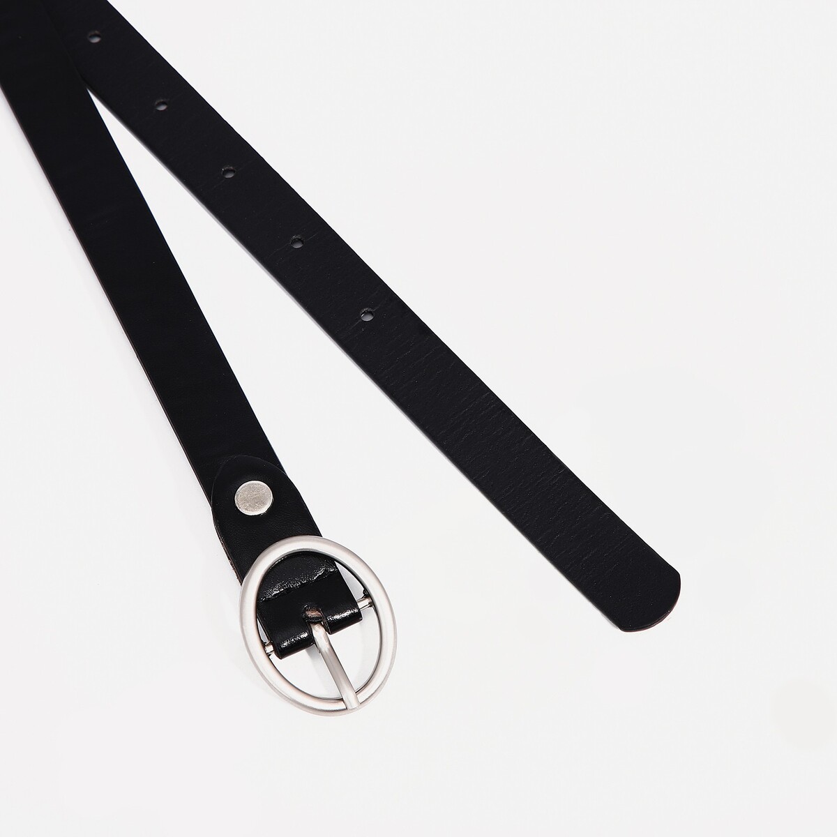 фото Ремень женский, ширина 2 см, винт, пряжка металл, цвет черный no brand