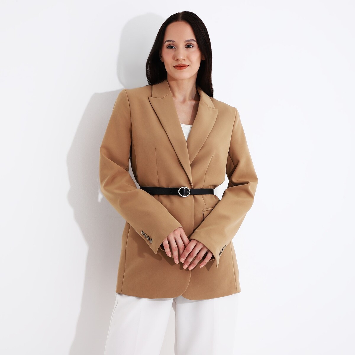 фото Ремень женский, ширина 2 см, винт, пряжка металл, цвет черный no brand