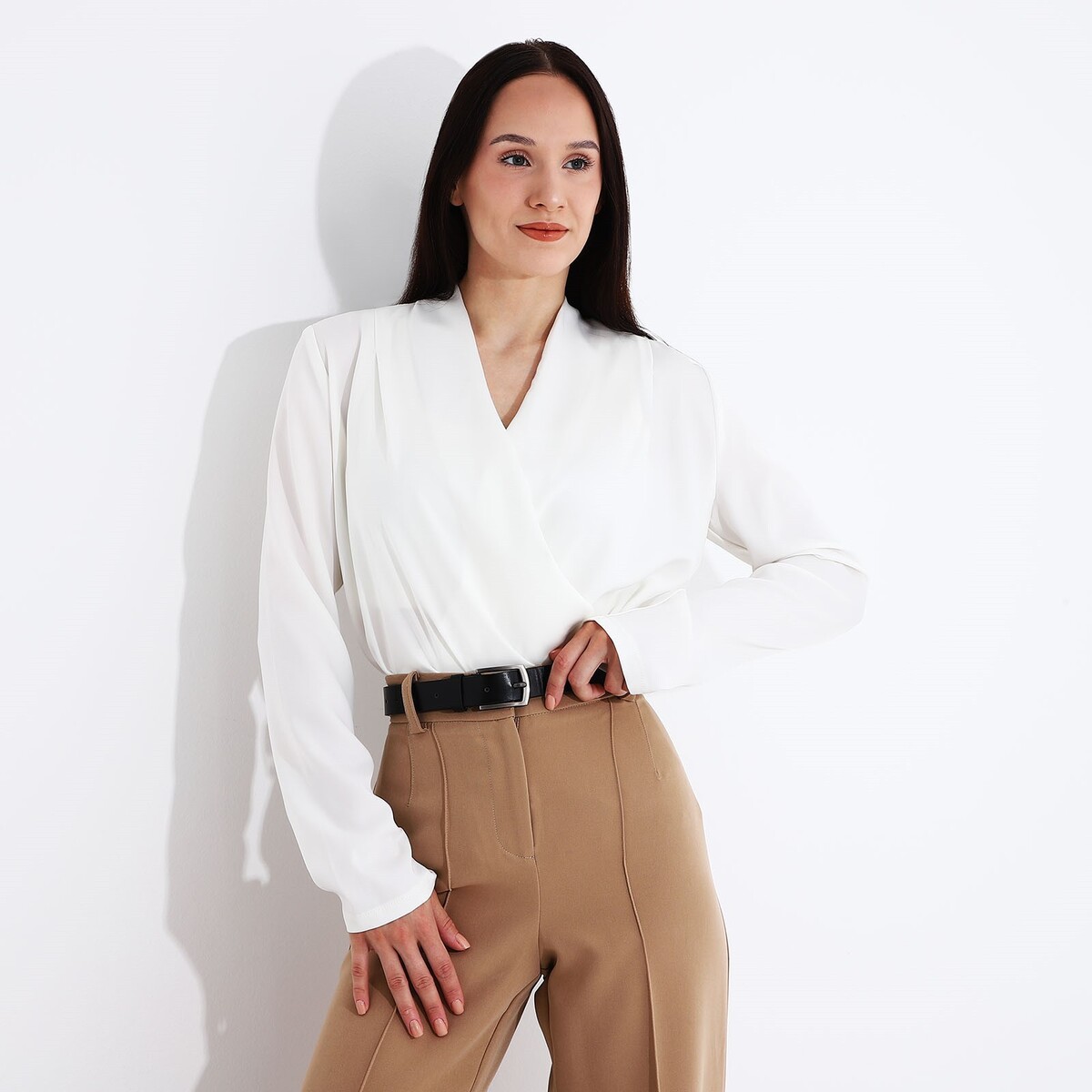 фото Ремень женский, ширина 2.7 см, винт, пряжка металл, цвет черный no brand