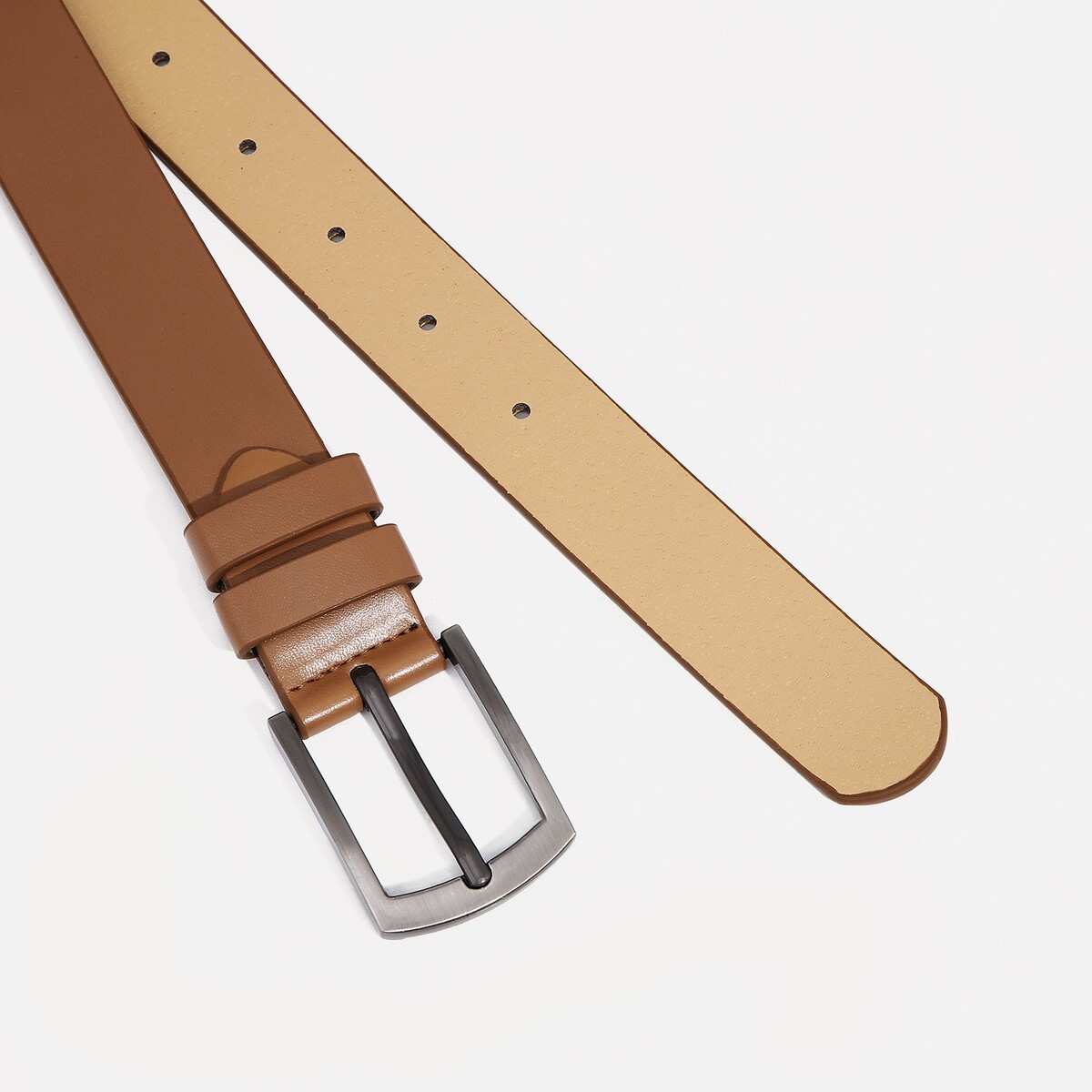 фото Ремень женский, ширина 2.7 см, винт, пряжка металл, цвет рыжий no brand