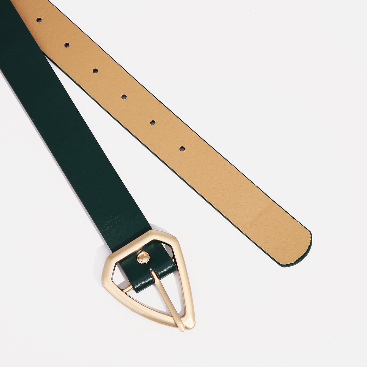 фото Ремень женский, ширина 2,8 см, пряжка пластик, цвет зеленый no brand