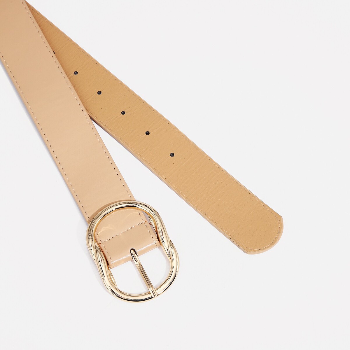фото Ремень женский, ширина 4 см, пряжка металл, цвет бежевый no brand