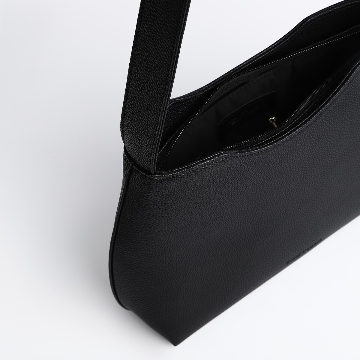 фото Сумка женская textura, тоут, средний размер, цвет черный