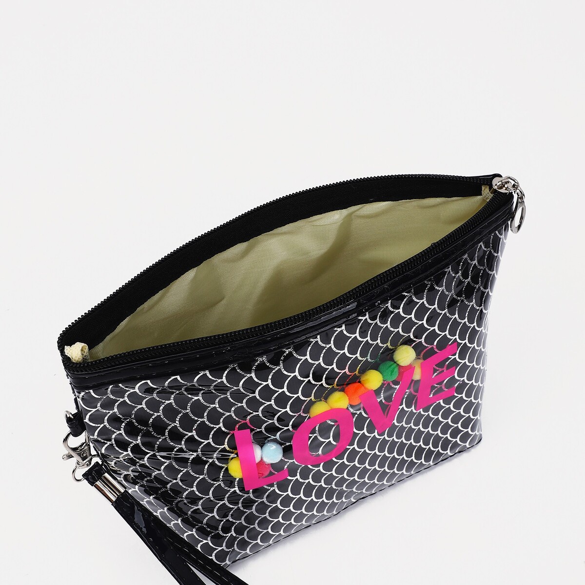 фото Косметичка на молнии, цвет черный no brand