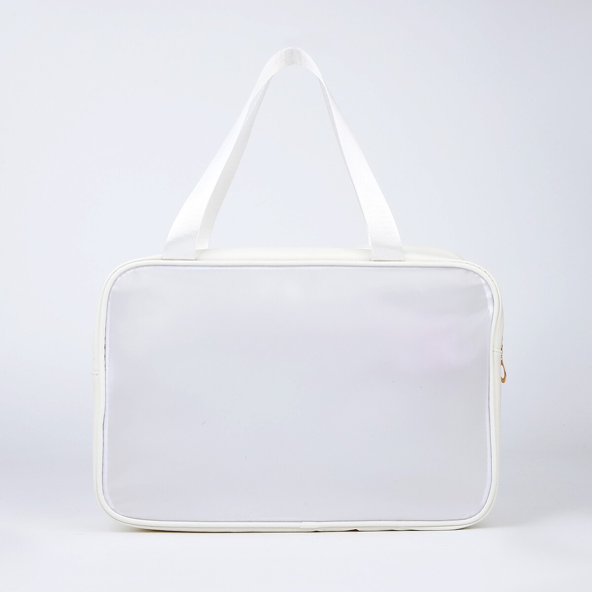 фото Косметичка на молнии, цвет белый no brand