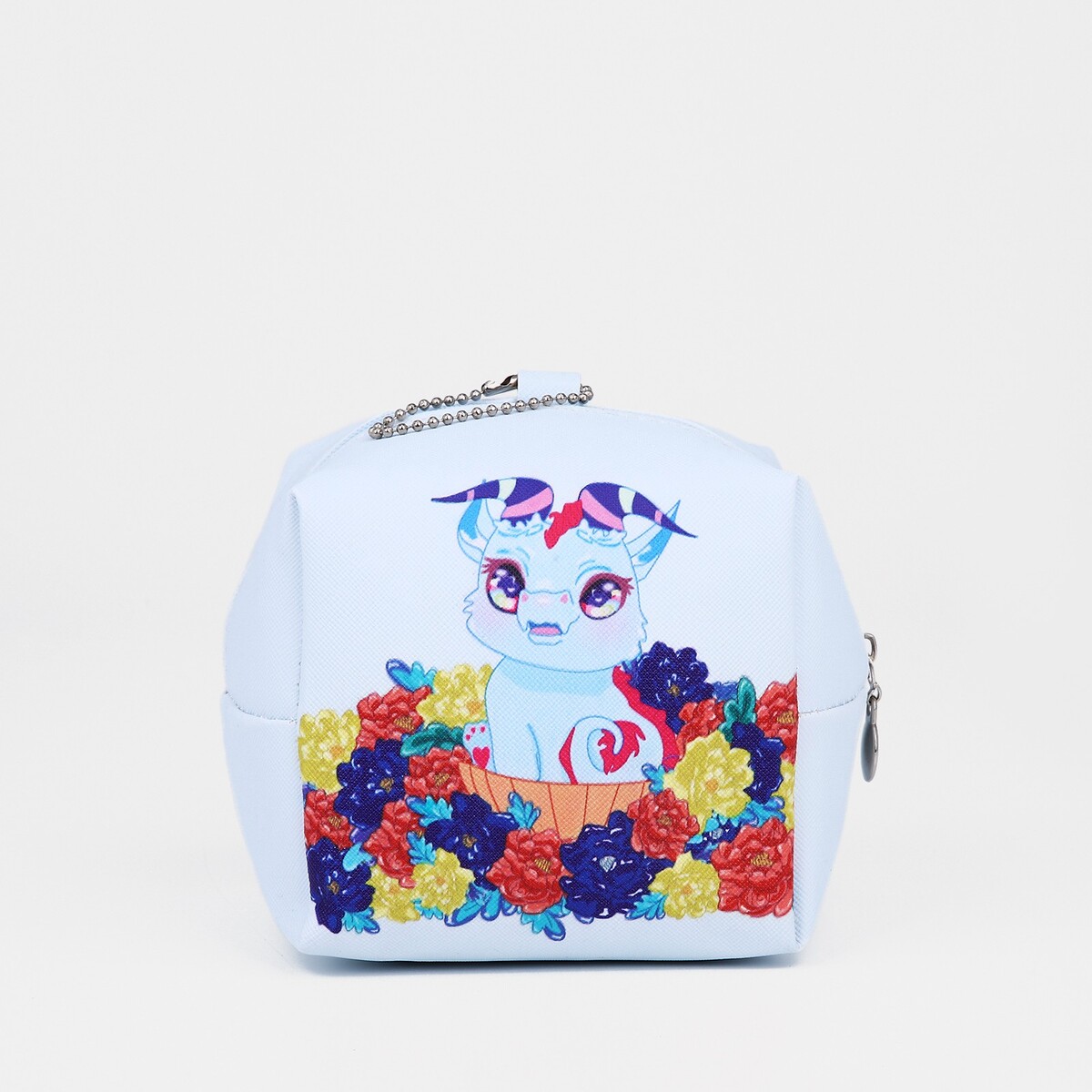 фото Косметичка на молнии, цвет голубой no brand