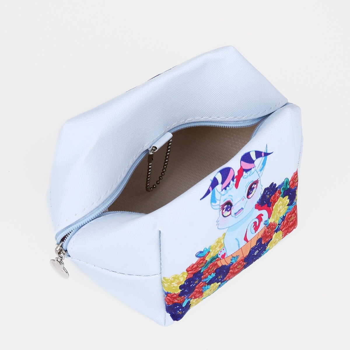 фото Косметичка на молнии, цвет голубой no brand