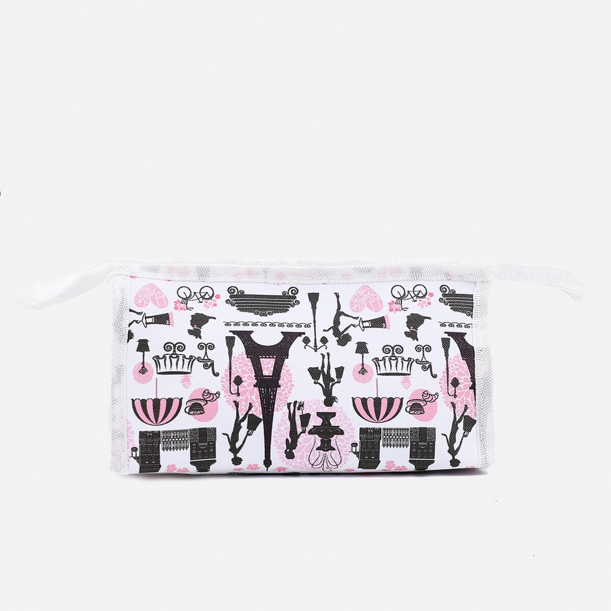 фото Косметичка на молнии, цвет белый no brand