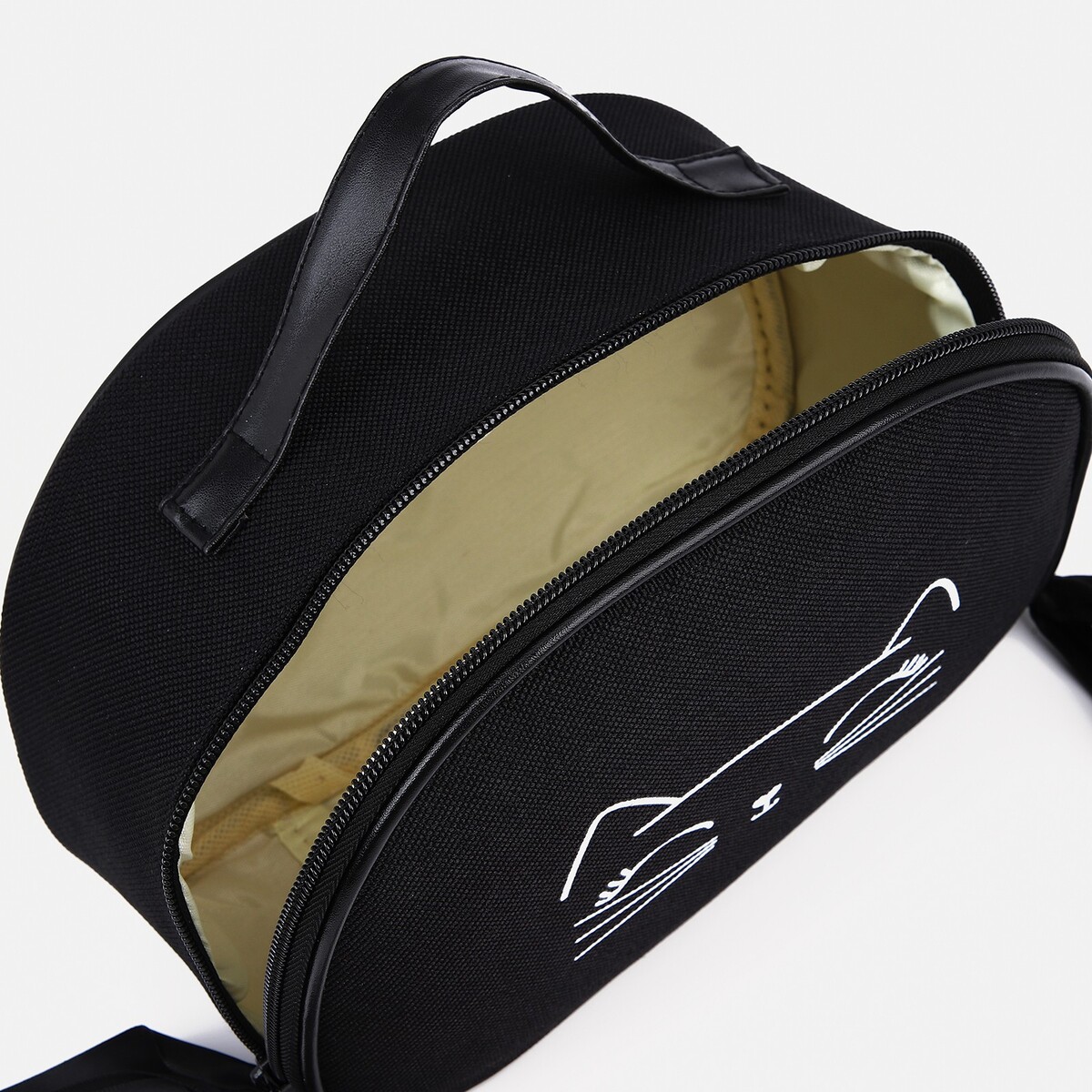 фото Косметичка на молнии, с подкладом, цвет черный no brand