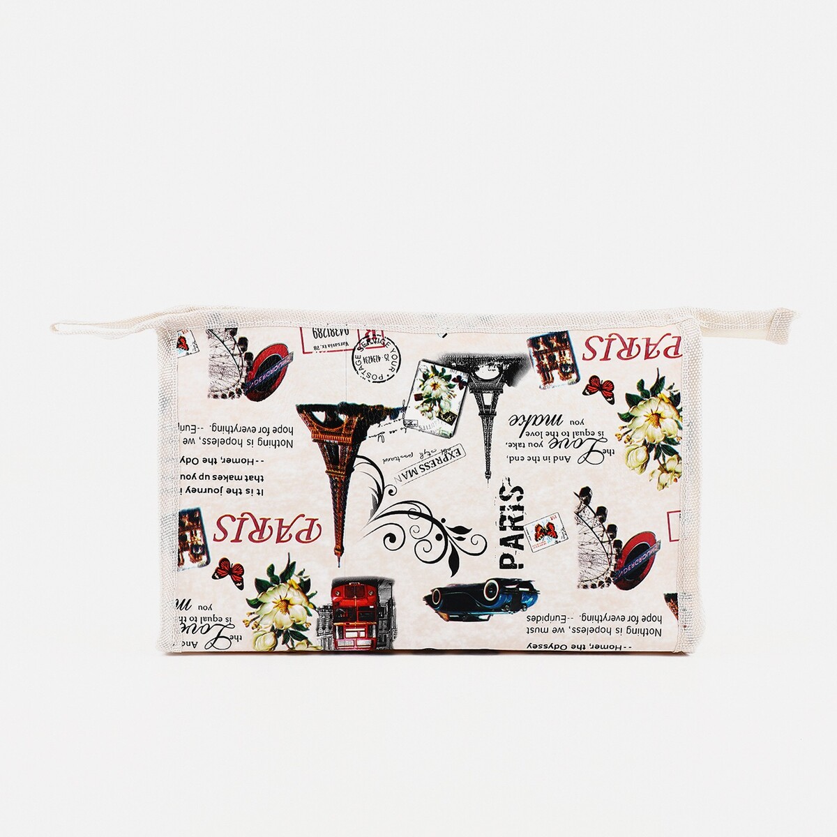 фото Косметичка на молнии, цвет бежевый no brand