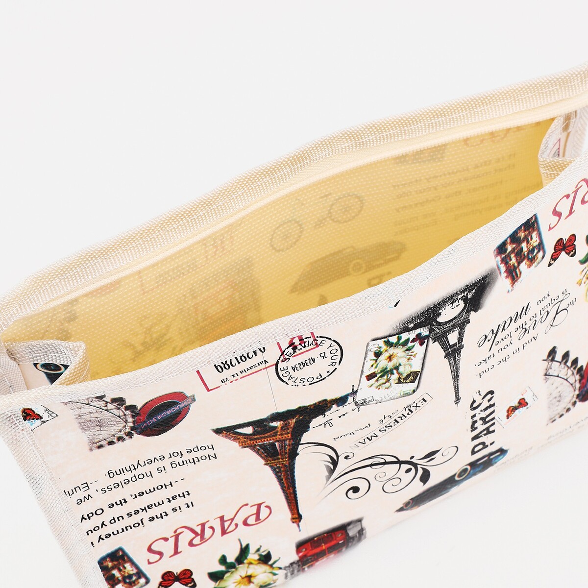 фото Косметичка на молнии, цвет бежевый no brand