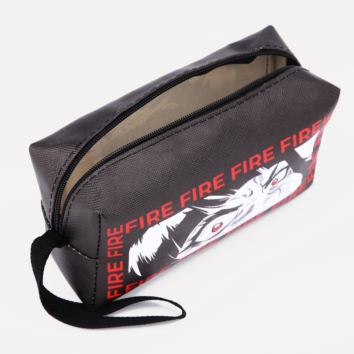 фото Косметичка на молнии, с ручкой, цвет черный no brand