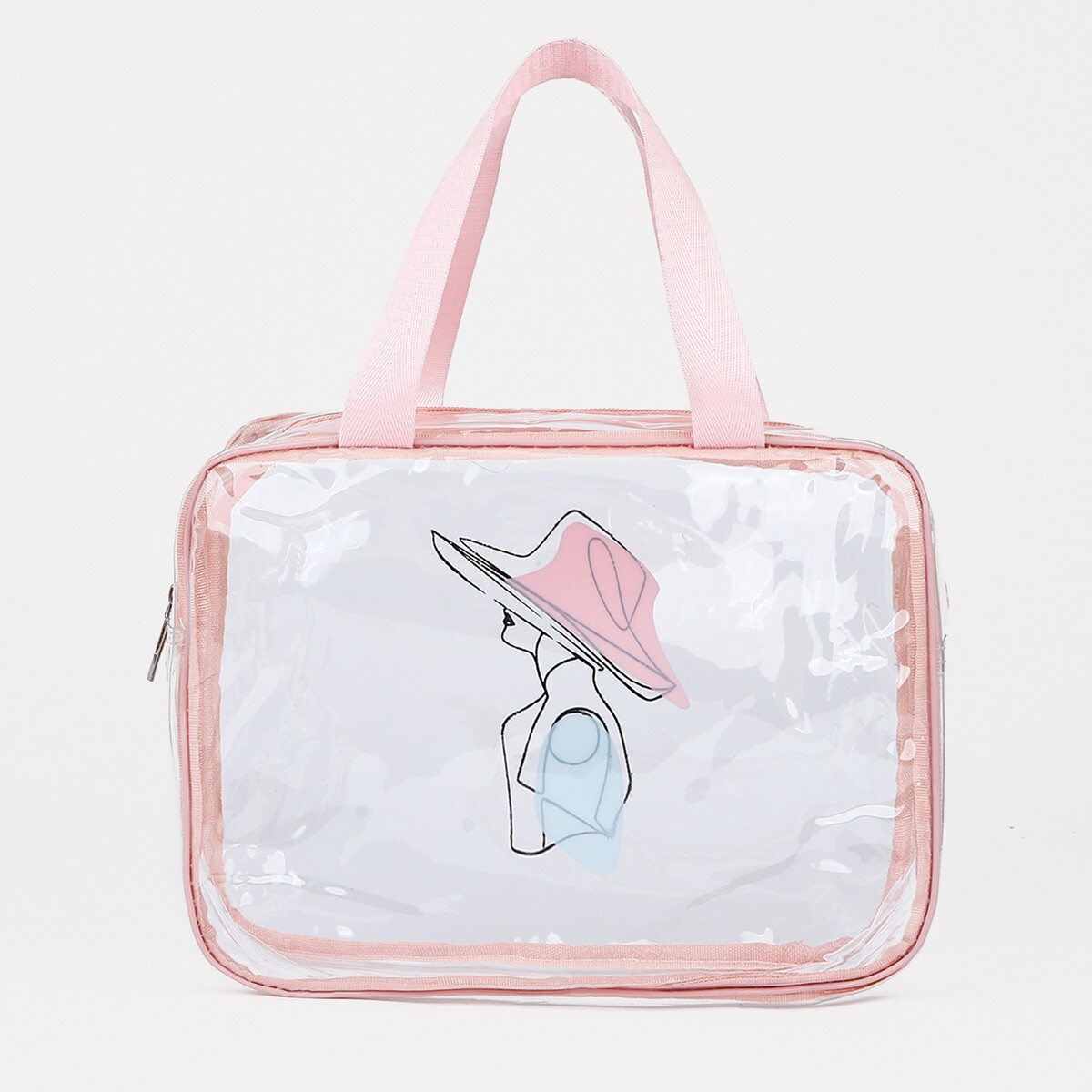 фото Косметичка на молнии, цвет розовый/разноцветный no brand