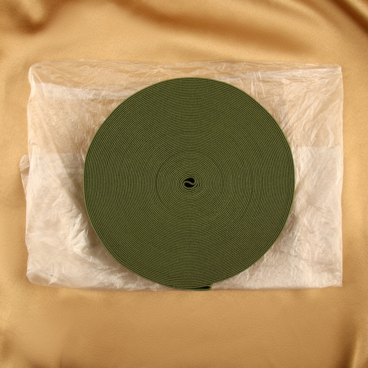 фото Резинка бельевая, 30 мм, 20 м, цвет хаки no brand