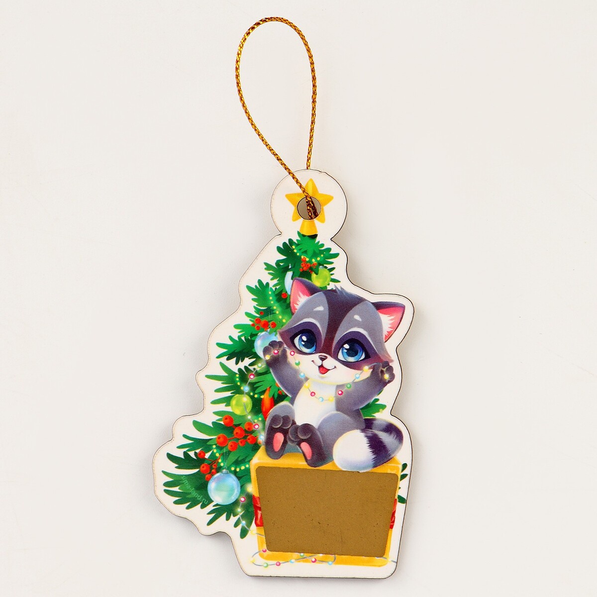 фото Подвеска новогодняя деревянная лесная мастерская